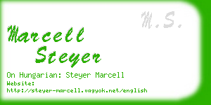 marcell steyer business card